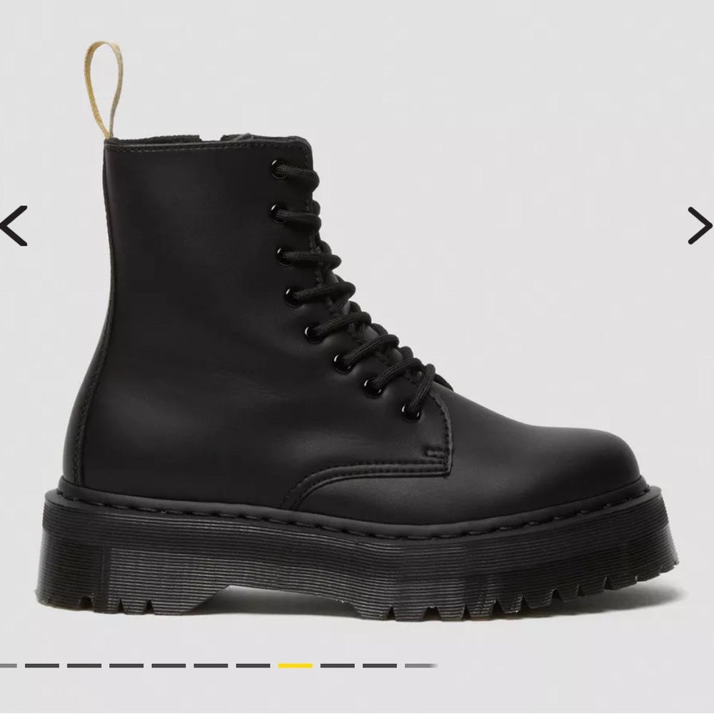 Dr. Martens Black Combat Moto Boots with Chunky Sole